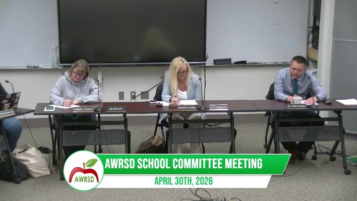 Thumbnail image for AWRSD School Committee Meeting 4-30-2026