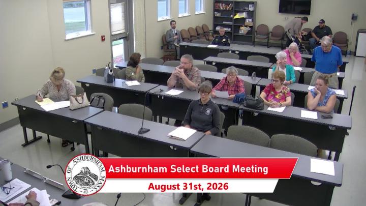 Thumbnail image for Ashburnham Select Board Meeting 8-31-2026