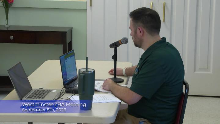 Thumbnail image for Westminster ZBA Meeting 9-8-2026